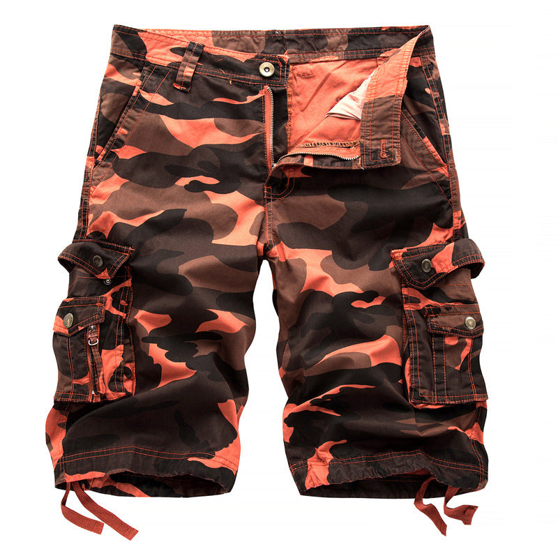 Herrar cargoshorts med multifunktionella fickor och camouflage mönster Mirla-Eva Jonsson