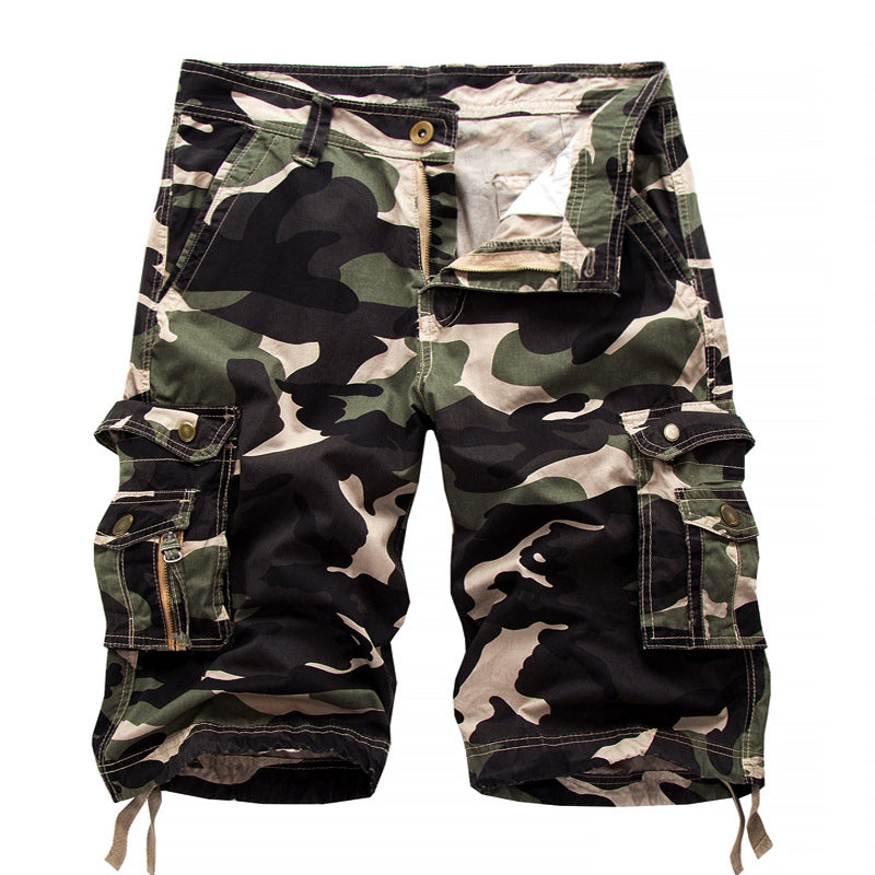 Herrar cargoshorts med multifunktionella fickor och camouflage mönster Mirla-Eva Jonsson