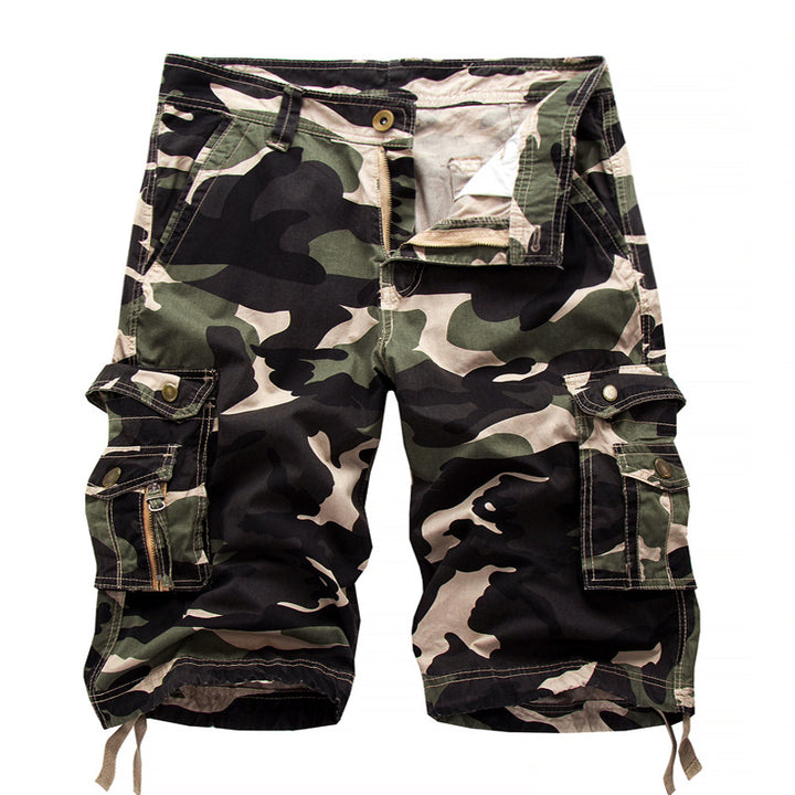 Herrar cargoshorts med multifunktionella fickor och camouflage mönster Mirla-Eva Jonsson