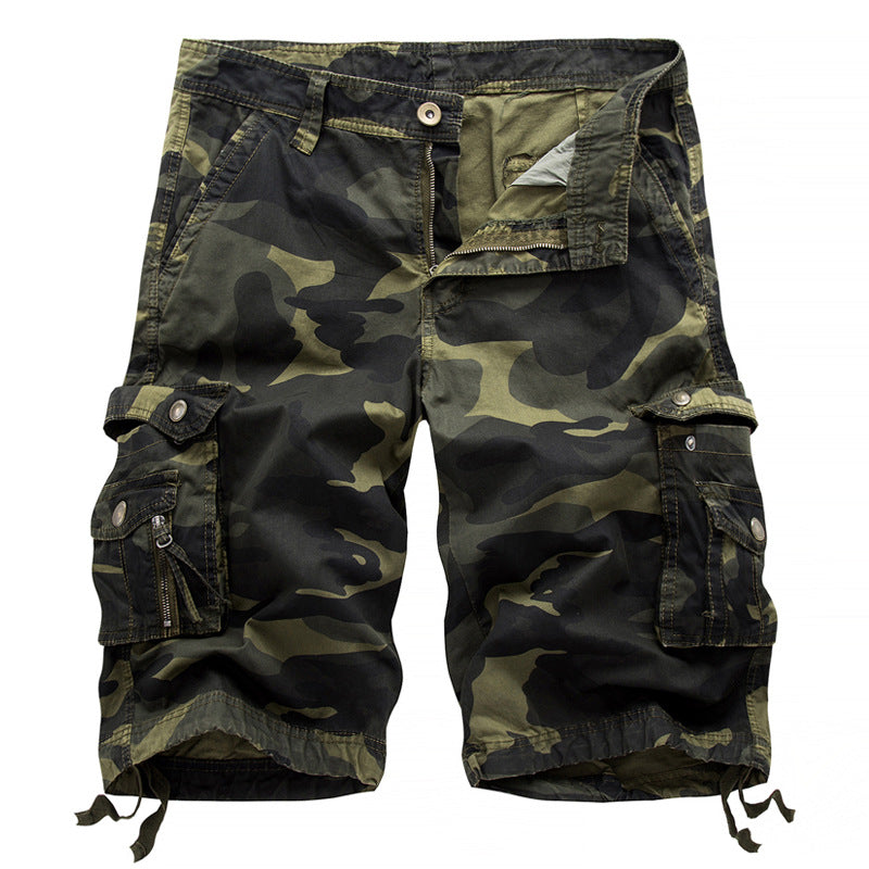 Herrar cargoshorts med multifunktionella fickor och camouflage mönster Mirla-Eva Jonsson