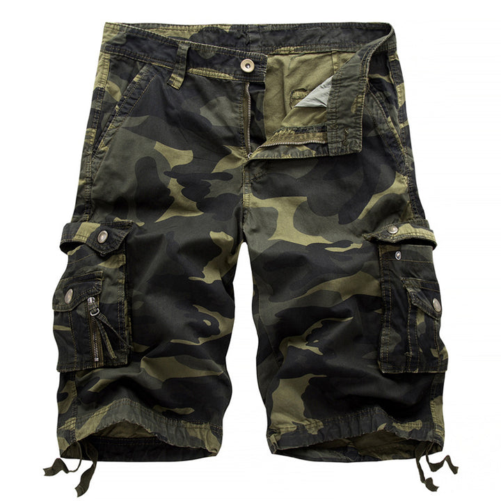 Herrar cargoshorts med multifunktionella fickor och camouflage mönster Mirla-Eva Jonsson
