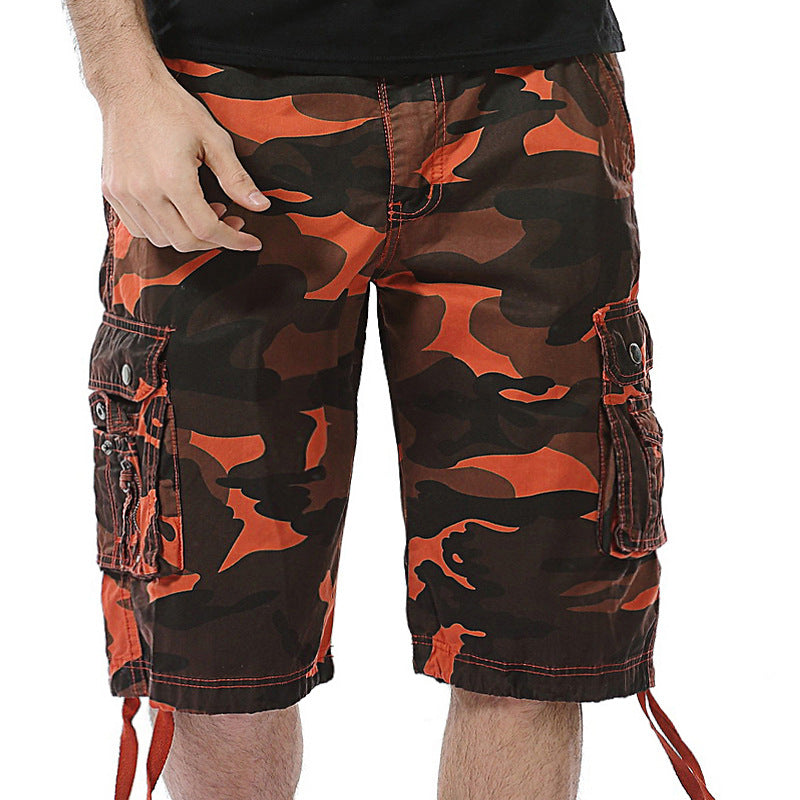 Herrar cargoshorts med multifunktionella fickor och camouflage mönster Mirla-Eva Jonsson