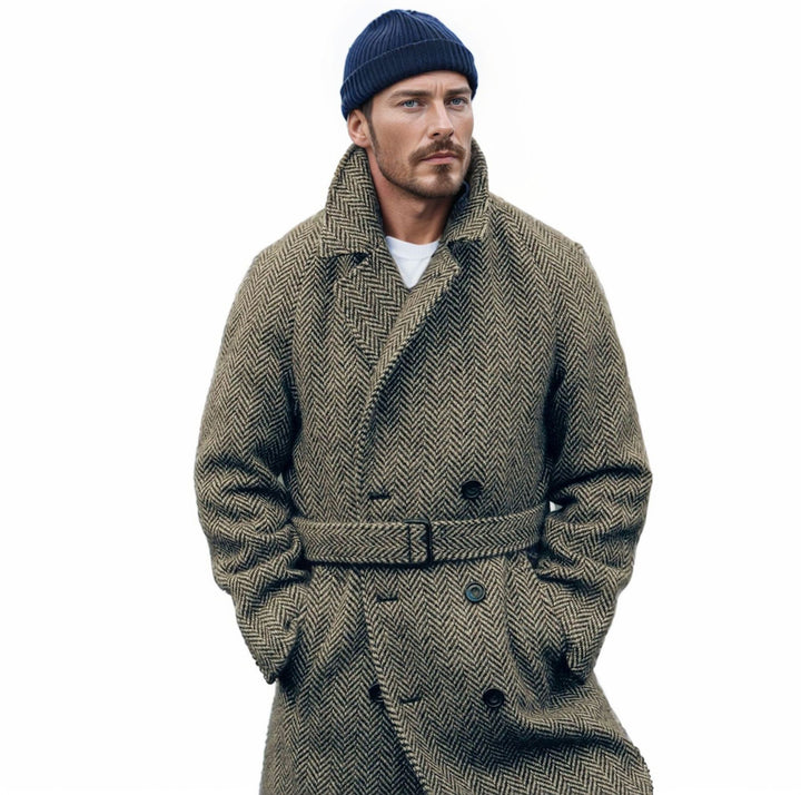 Herrar elegant Dufflecoat med moderna detaljer och praktiska fickor Mirla-Eva Jonsson