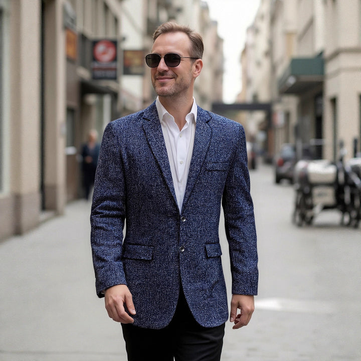 Herrar elegant blazer av strukturerad väv Mirla-Eva Jonsson