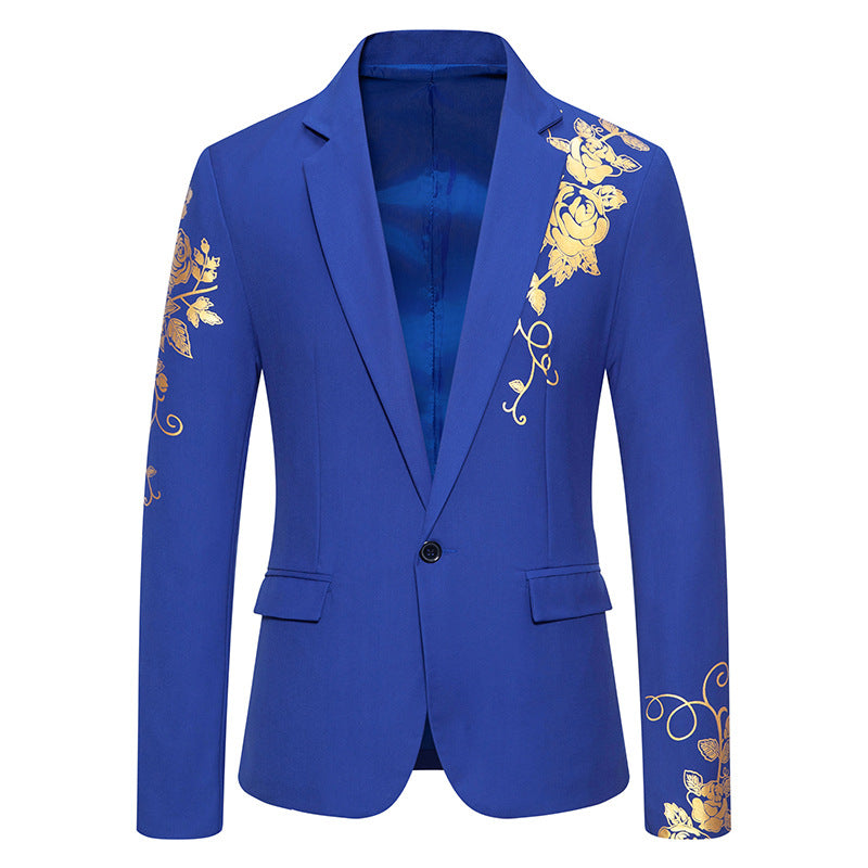 Herrar elegant blazer med blommiga detaljer och strukturerad design Mirla-Eva Jonsson