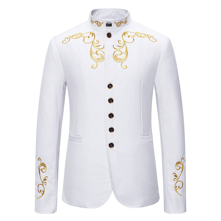 Herrar elegant blazer med konstfullt gyllene broderi Mirla-Eva Jonsson