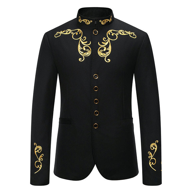 Herrar elegant blazer med konstfullt gyllene broderi Mirla-Eva Jonsson