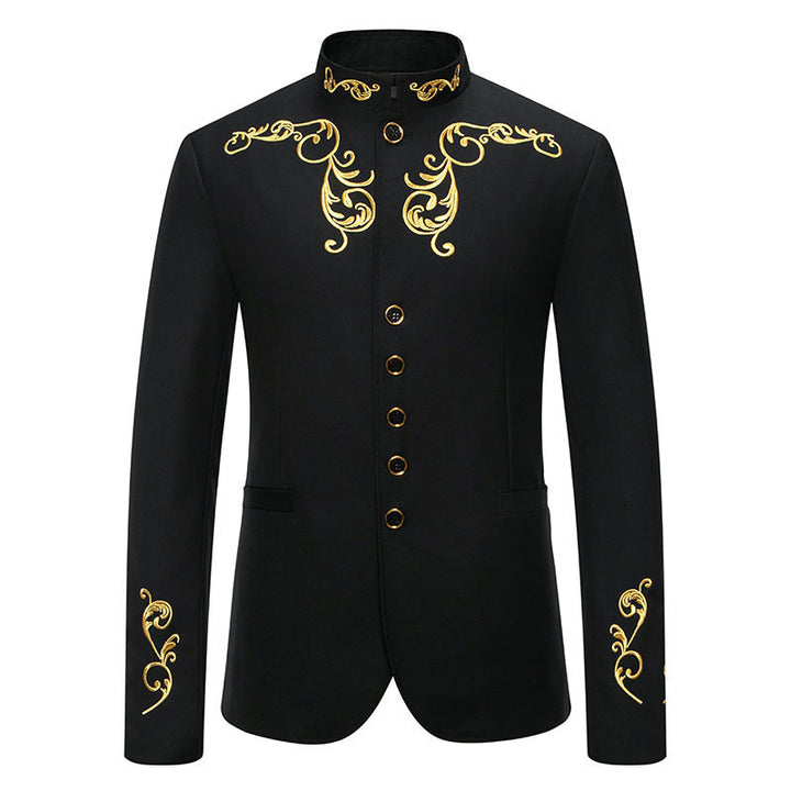 Herrar elegant blazer med konstfullt gyllene broderi Mirla-Eva Jonsson