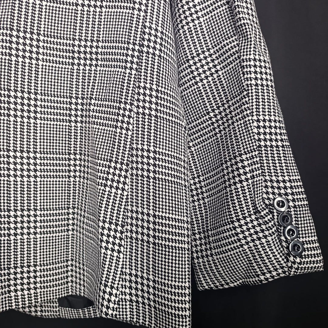 Herrar elegant bomull-blazer med houndstooth-mönster Mirla-Eva Jonsson