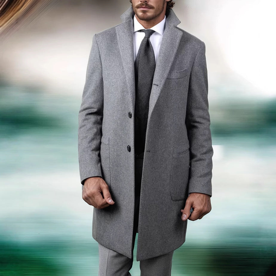 Herrar elegant bomulls trenchcoat med fina fickor och modern passform Mirla-Eva Jonsson