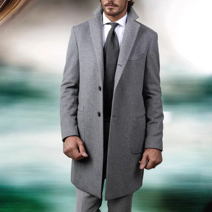 Herrar elegant bomulls trenchcoat med fina fickor och modern passform Mirla-Eva Jonsson