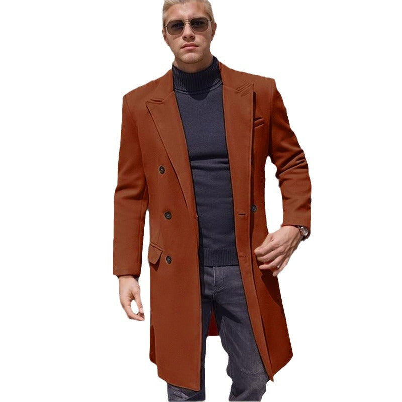 Herrar elegant dubbelknäppning kappa med stilren snitt och modiga detaljer Mirla-Eva Jonsson