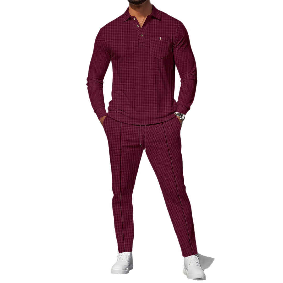 Herrar elegant fritids-set med modiga detaljer och andningsbara material Mirla-Eva Jonsson