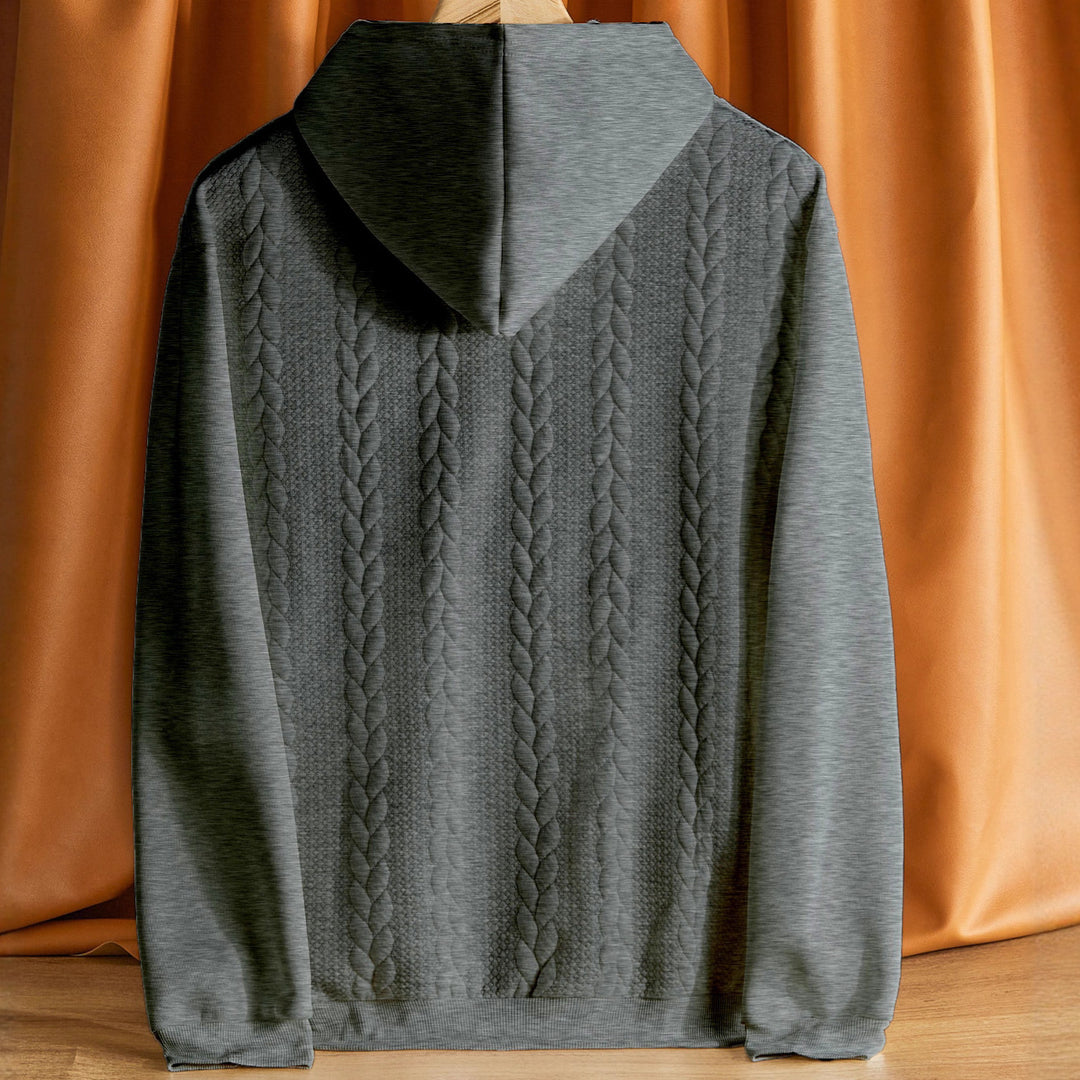 Herrar elegant hoodie med strukturerad design Mirla-Eva Jonsson