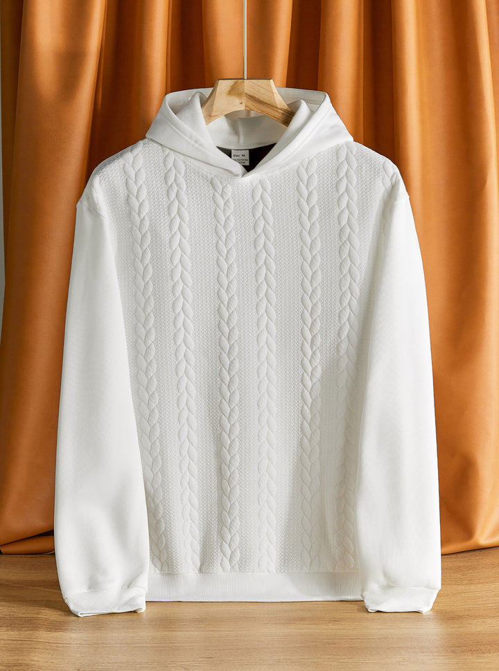 Herrar elegant hoodie med strukturerad design Mirla-Eva Jonsson
