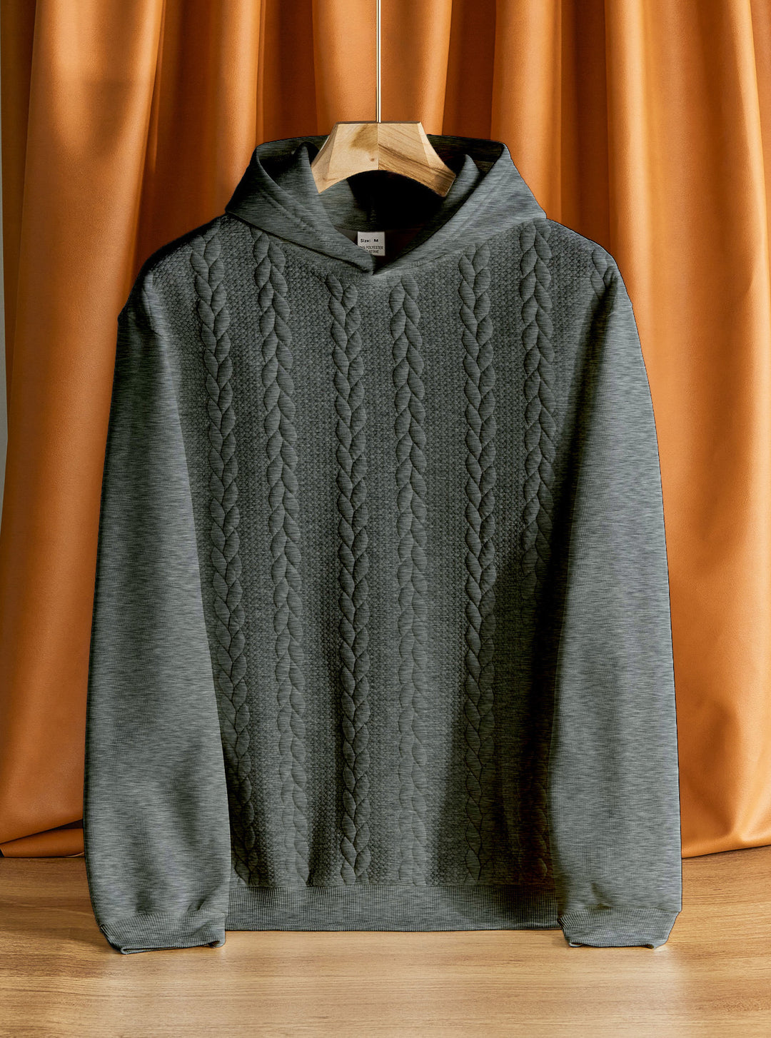 Herrar elegant hoodie med strukturerad design Mirla-Eva Jonsson