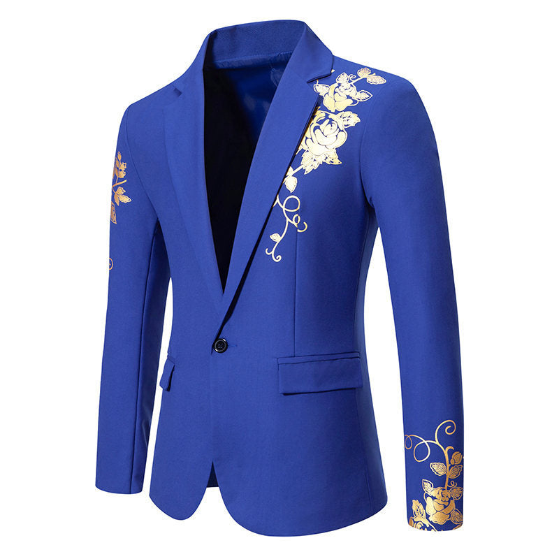 Herrar elegant kavaj med blommigt guld-design Mirla-Eva Jonsson