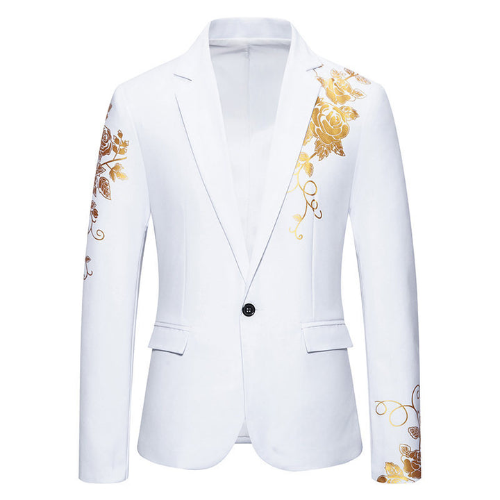 Herrar elegant kavaj med blommigt guld-design Mirla-Eva Jonsson