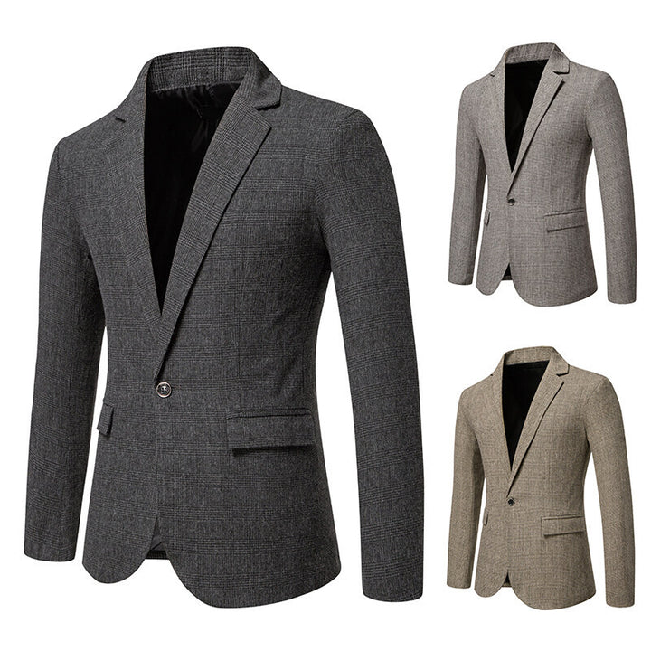 Herrar elegant kavaj med fint rutmönster Mirla-Eva Jonsson