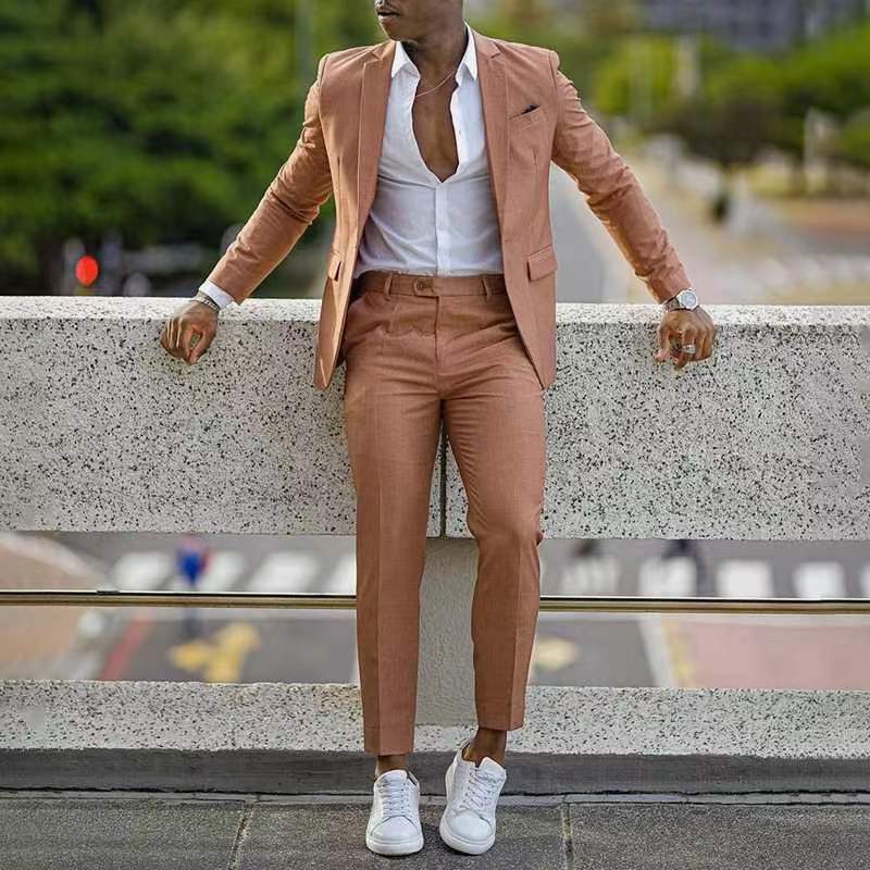 Herrar elegant kostym med modern slim fit-snitt och hållbart tyg Eva Jonsson-Eva Jonsson