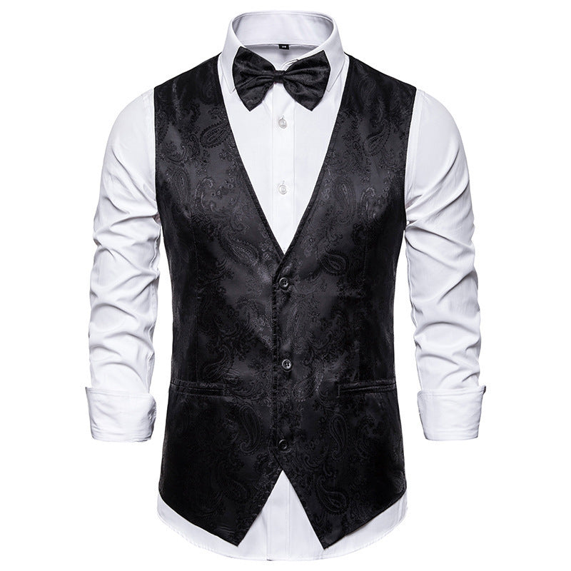 Herrar elegant kostymväst med fint paisleymönster Mirla-Eva Jonsson