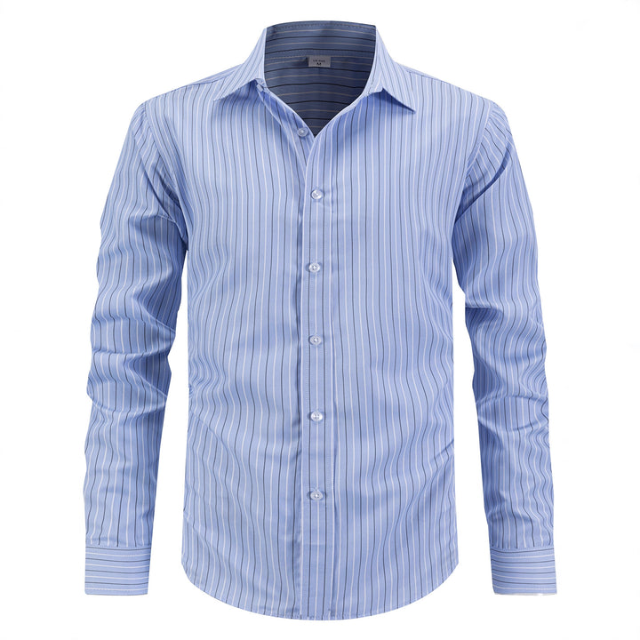 Herrar elegant långärmad skjorta med fina ränder Mirla-Eva Jonsson