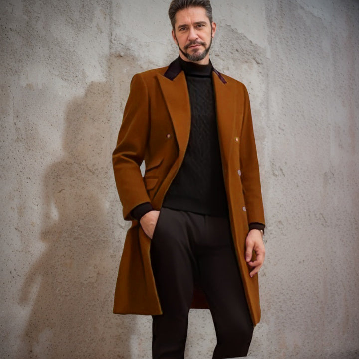 Herrar elegant långblazer med dubbelrad Mirla-Eva Jonsson