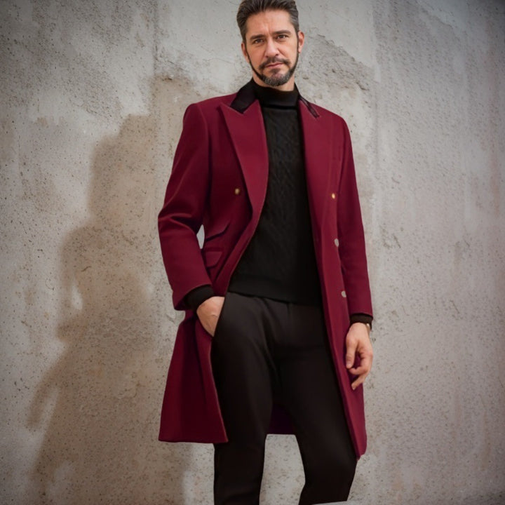Herrar elegant långblazer med dubbelrad Mirla-Eva Jonsson