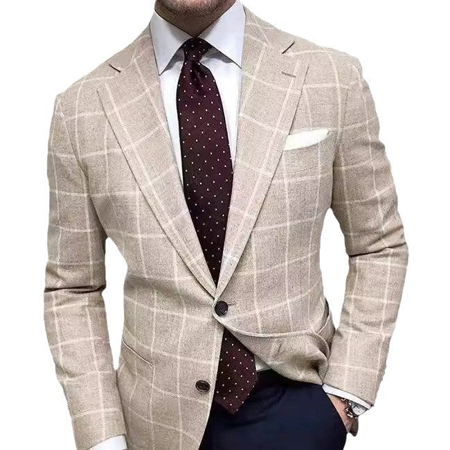 Herrar elegant lin blazer med smal passform Mirla-Eva Jonsson
