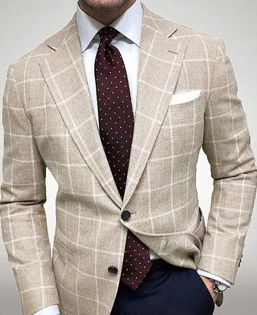 Herrar elegant lin blazer med smal passform Mirla-Eva Jonsson