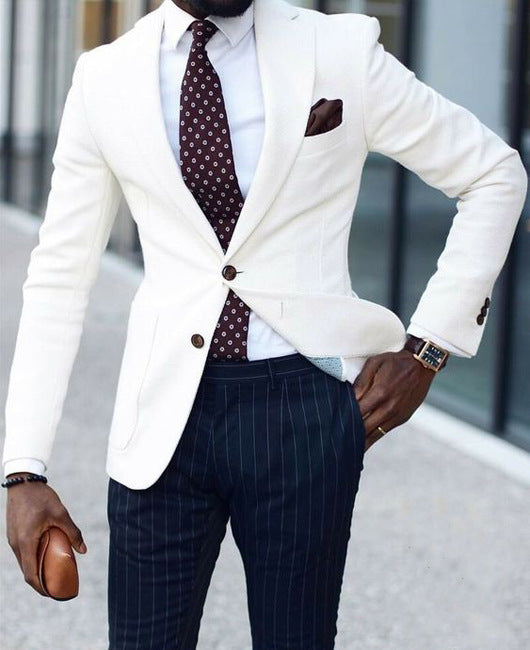 Herrar elegant lin blazer med smal passform Mirla-Eva Jonsson