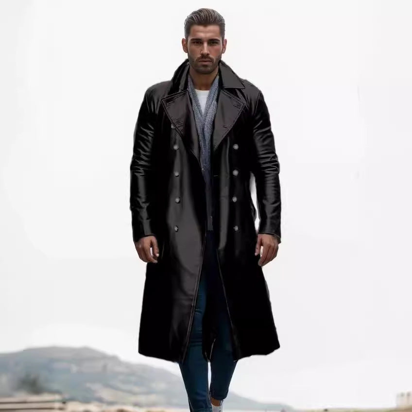 Herrar elegant och glänsande trenchcoat Mirla-Eva Jonsson