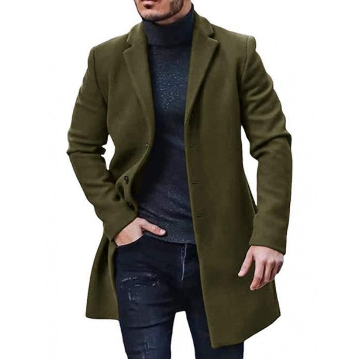 Herrar elegant och klassisk ullkappa med smal passform Mirla-Eva Jonsson