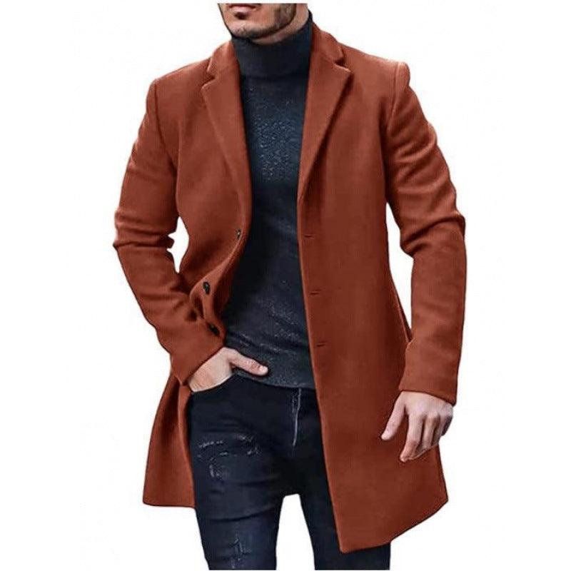 Herrar elegant och klassisk ullkappa med smal passform Mirla-Eva Jonsson
