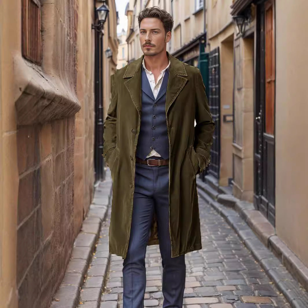 Herrar elegant och stilfull ullkappa Mirla-Eva Jonsson