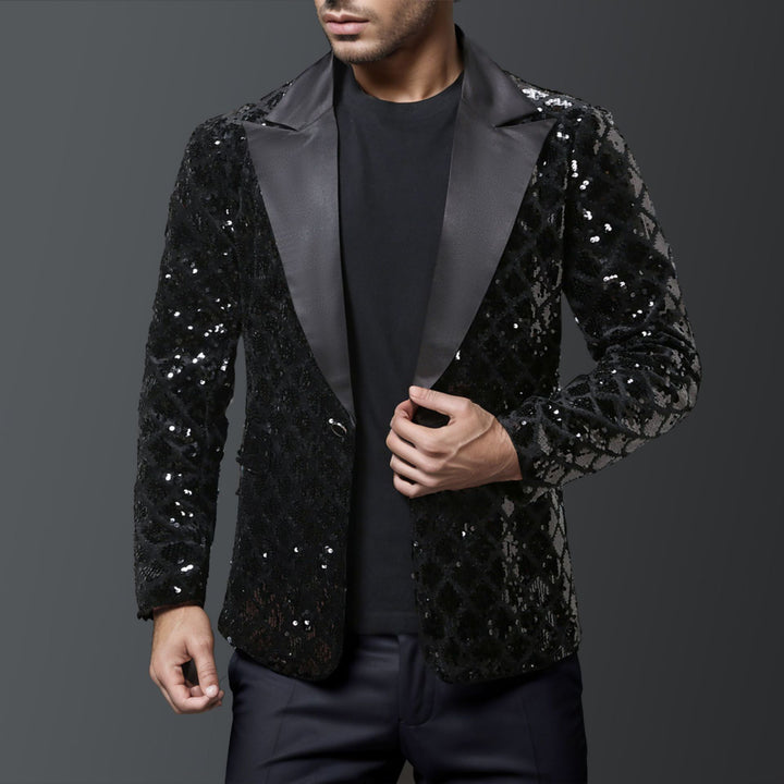 Herrar elegant paljett-blazer med lyxig design Mirla-Eva Jonsson