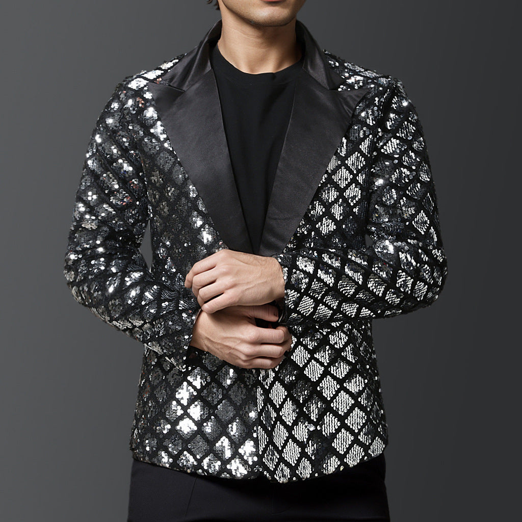 Herrar elegant paljett-blazer med lyxig design Mirla-Eva Jonsson
