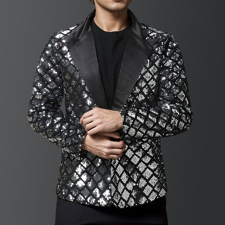 Herrar elegant paljett-blazer med lyxig design Mirla-Eva Jonsson