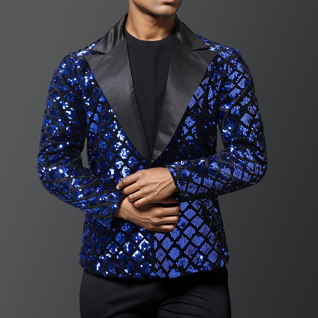 Herrar elegant paljett-blazer med lyxig design Mirla-Eva Jonsson