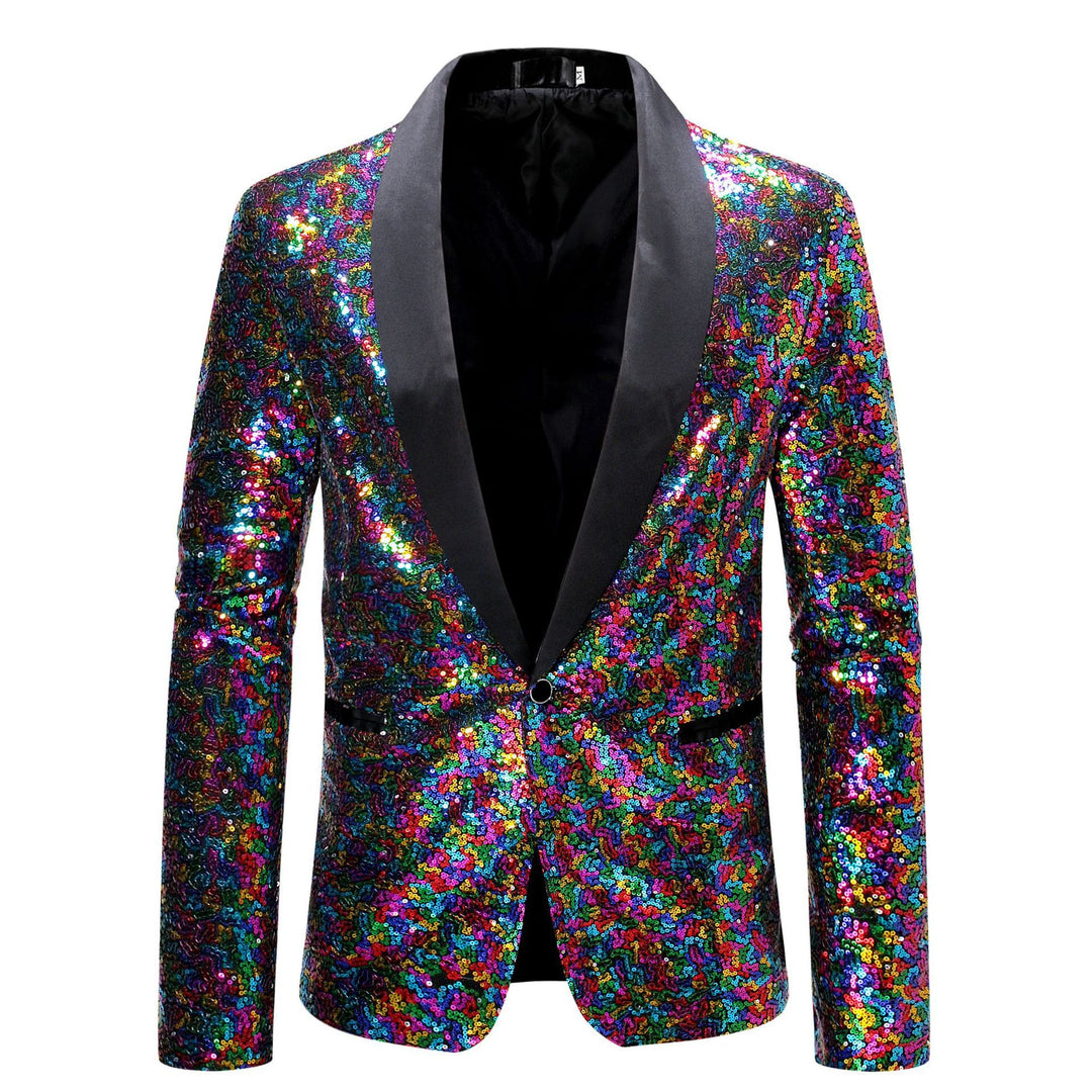 Herrar elegant paljett-blazer med modern passform och glittrande accenter Mirla-Eva Jonsson