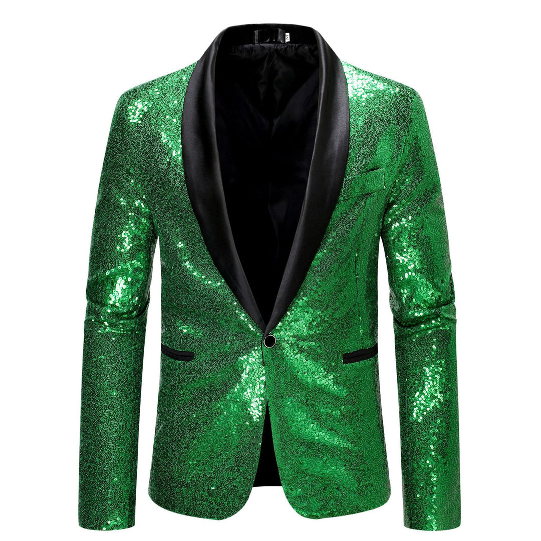 Herrar elegant paljett-blazer med modern passform och glittrande accenter Mirla-Eva Jonsson