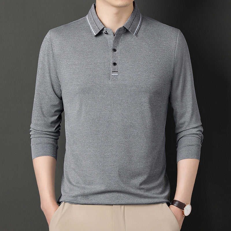 Herrar elegant poloshirt med strukturerad krage och stiliga detaljer Eva Jonsson-Eva Jonsson