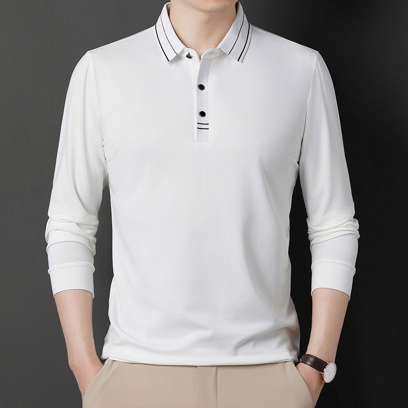 Herrar elegant poloshirt med strukturerad krage och stiliga detaljer Mirla-Eva Jonsson
