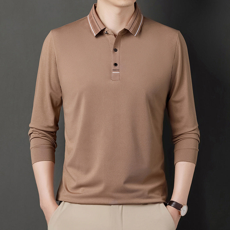 Herrar elegant poloshirt med strukturerad krage och stiliga detaljer Mirla-Eva Jonsson