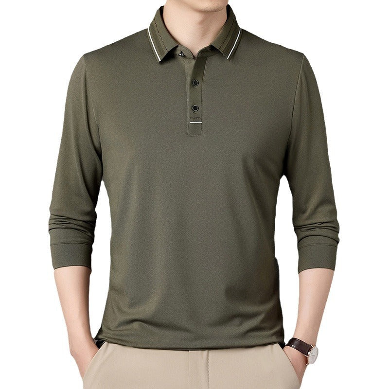 Herrar elegant poloshirt med strukturerad krage och stiliga detaljer Mirla-Eva Jonsson
