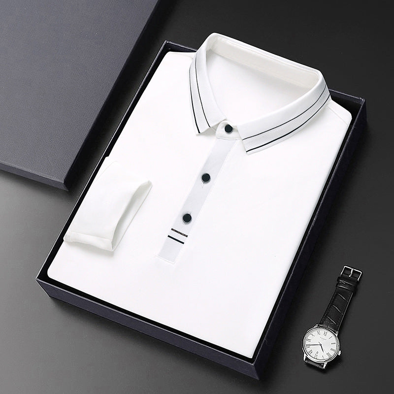 Herrar elegant poloshirt med strukturerad krage och stiliga detaljer Mirla-Eva Jonsson