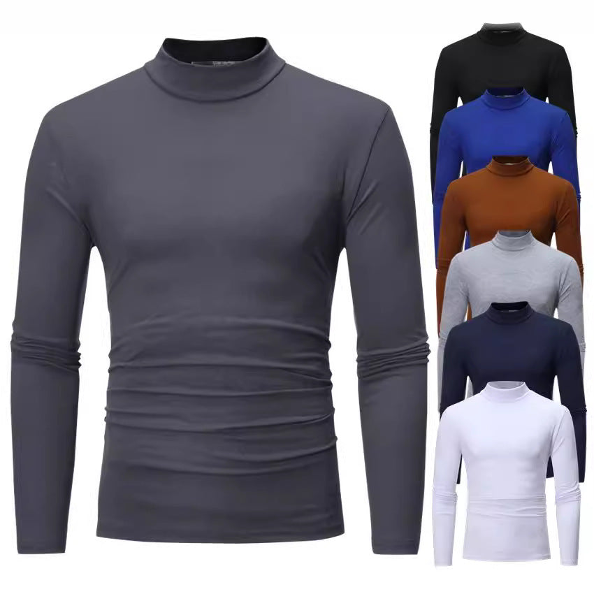 Herrar elegant rullkrage-T-shirt i mjuk jersey Mirla-Eva Jonsson