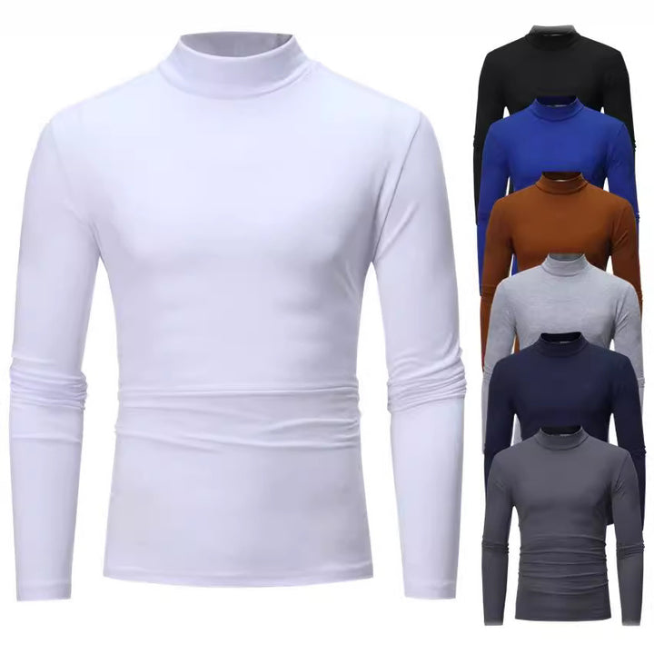 Herrar elegant rullkrage-T-shirt i mjuk jersey Mirla-Eva Jonsson