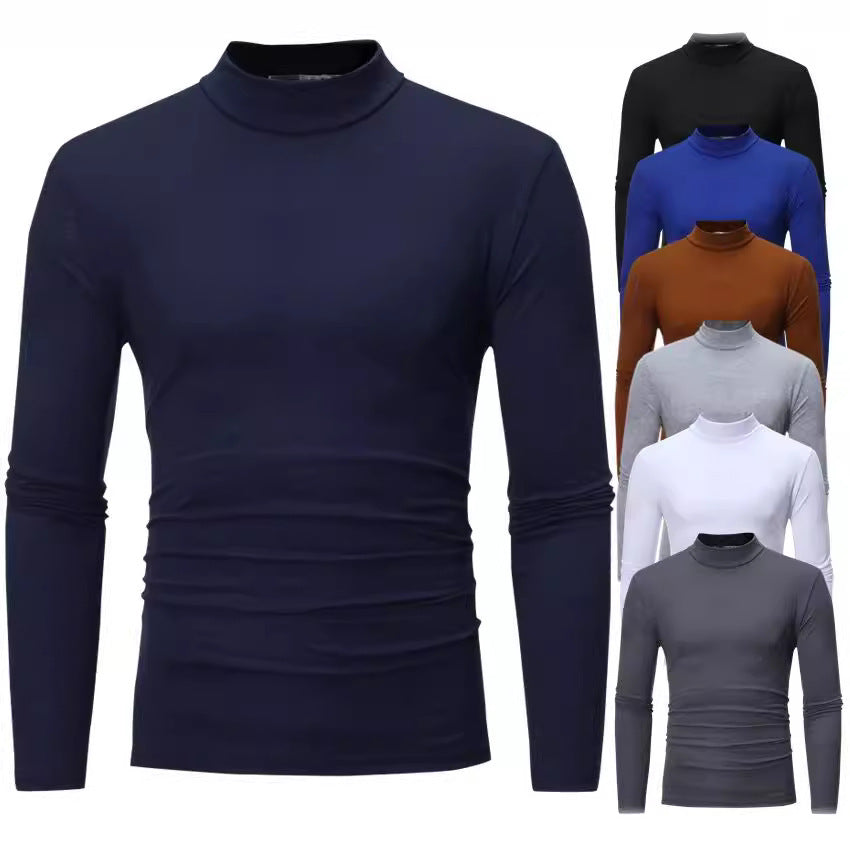 Herrar elegant rullkrage-T-shirt i mjuk jersey Mirla-Eva Jonsson
