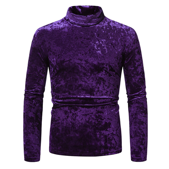 Herrar elegant rullkrage tröja i sammetstyg Mirla-Eva Jonsson